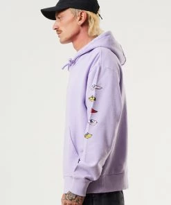 Afends Mens Wahzoo - Recycled Hoodie - Tulip