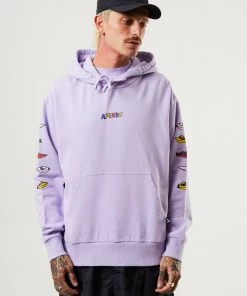 Afends Mens Wahzoo - Recycled Hoodie - Tulip