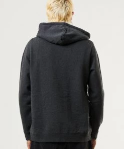 Afends Mens Panel - Organic Hoodie - Black Marle Clothing