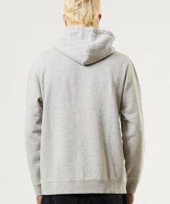 Afends Mens Panel - Organic Hoodie - Grey Marle