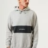 Afends Mens Panel - Organic Hoodie - Grey Marle