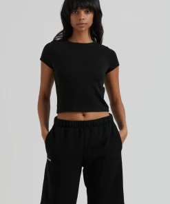 Afends Unisex Razor - Unisex Organic Sweat Shorts - Black