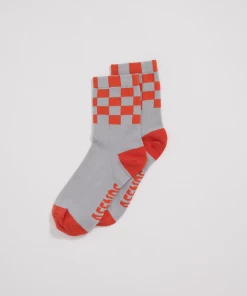 Afends Unisex Operator - Recycled Crew Socks - Coral Clothing