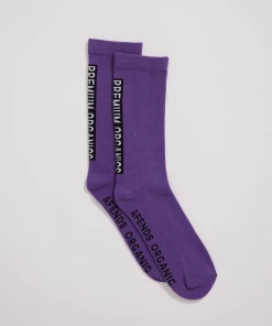 Afends Unisex Razor - Organic Crew Socks - Faded Purple Clothing
