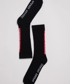 Afends Unisex Razor - Organic Crew Socks - Black