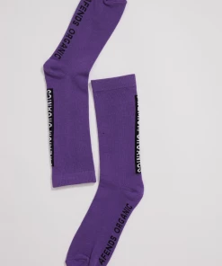 Afends Unisex Razor - Organic Crew Socks - Faded Purple Clothing