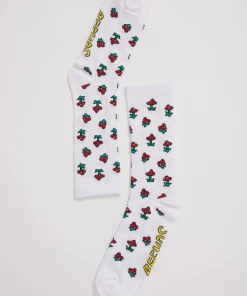Afends Unisex Mushy - Recycled Crew Socks - White Clothing
