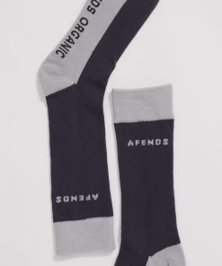 Clothing Afends Unisex Foreword - Organic Crew Socks - Charcoal