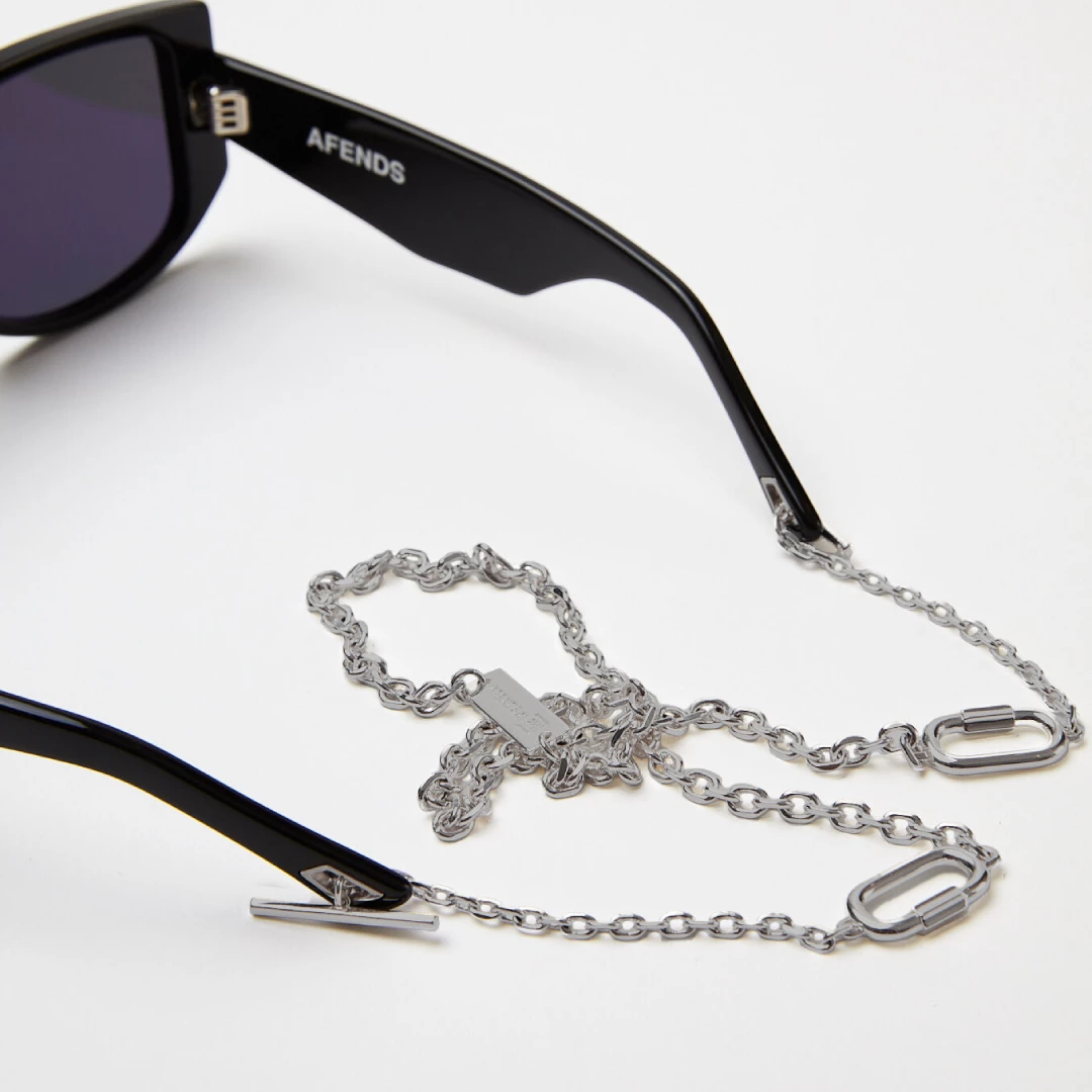 Clothing Afends Unisex Afends X F+H - Sunglasses Chain - Oxidised Sterling Silver Plating 1 Clothing Afends Unisex Afends X F+H - Sunglasses Chain - Oxidised Sterling Silver Plating