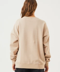 Afends Unisex Solitude - Unisex Organic Crew Neck Jumper - Bone 19 Afends Unisex Solitude - Unisex Organic Crew Neck Jumper - Bone