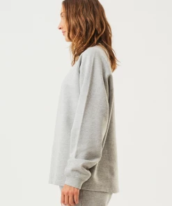 Clothing Afends Unisex Monopoly - Unisex Organic Crew Neck Jumper - Grey Marle