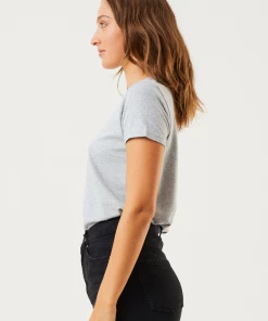 Afends Womens Basic - Hemp Standard T-Shirt - Shadow Grey Marle EVERYDAY ESSENTIALS