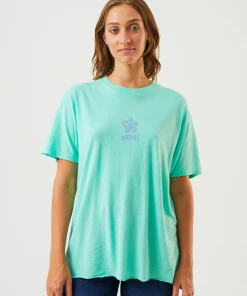 Clothing Afends Womens Paradoxic - Hemp Oversized Graphic T-Shirt - Mint