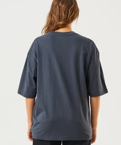 Clothing Afends Womens Solvie - Recycled Oversized Graphic T-Shirt - Charcoal