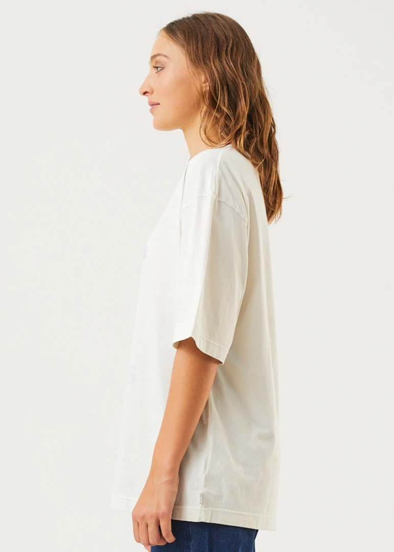 Afends Womens Solvie - Recycled Oversized Graphic T-Shirt - Off White 4 Afends Womens Solvie - Recycled Oversized Graphic T-Shirt - Off White