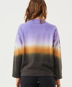 Afends Womens Fixative - Hemp Crew Neck Jumper - Plum