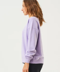 Afends Womens Dua - Recycled Slouchy Crew Neck Jumper - Tulip