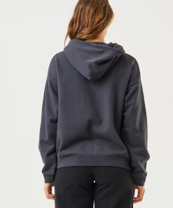 Afends Womens Glits - Recycled Hoodie - Charcoal