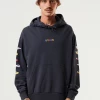 Clothing Afends Mens Wahzoo - Recycled Hoodie - Charcoal