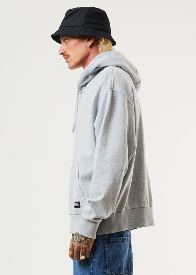 EVERYDAY ESSENTIALS Afends Mens All Day - Hemp Hoodie - Shadow Grey Marle 5 EVERYDAY ESSENTIALS Afends Mens All Day - Hemp Hoodie - Shadow Grey Marle