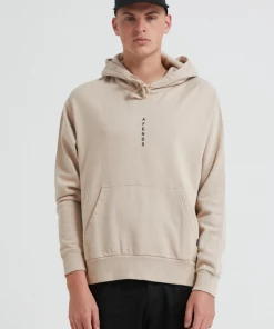 Afends Mens Machine - Recycled Hoodie - Bone Clothing