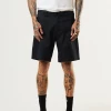 Afends Mens Chess Club - Hemp Relaxed Shorts - Black
