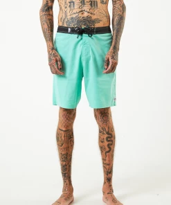 EVERYDAY ESSENTIALS Afends Mens Surf Related - Hemp Fixed Waist Boardshorts - Mint