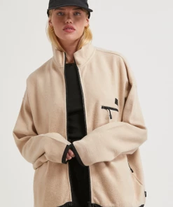 Clothing Afends Unisex Octave - Unisex Recycled Zip Up Jumper - Bone