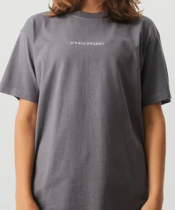 Afends Unisex Return - Unisex Organic Oversized T-Shirt - Steel 14 Afends Unisex Return - Unisex Organic Oversized T-Shirt - Steel