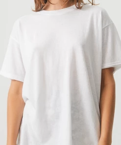 NEW ARRIVALS Afends Womens Slay - Hemp Oversized T-Shirt - White