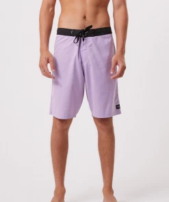 EVERYDAY ESSENTIALS Afends Mens Surf Related - Hemp Fixed Waist Boardshorts - Orchid
