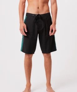 Afends Mens Walker - Hemp Fixed Waist Boardshorts - Black