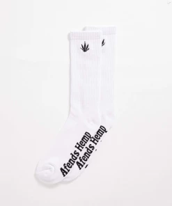 EVERYDAY ESSENTIALS Afends Unisex Happy Hemp - Socks One Pack - White