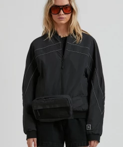 Afends Unisex Checkmate - Recycled Pouch Bag - Black Clothing