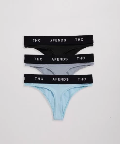 Afends Womens Romy - Hemp G-String Briefs 3 Pack - Multi Clothing