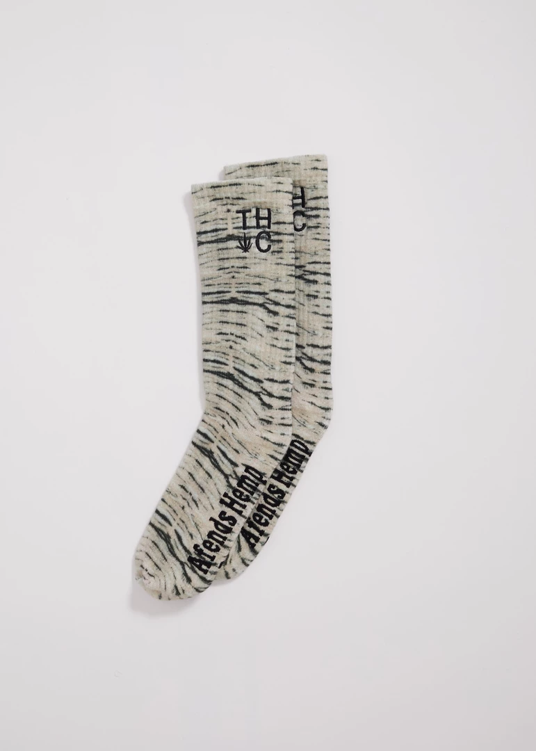 Afends Unisex Glazing - Hemp Crew Socks - Clay 3 Afends Unisex Glazing - Hemp Crew Socks - Clay