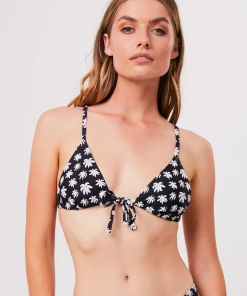 Clothing Afends Womens Pascale - Recycled Tie Bikini Top - Black