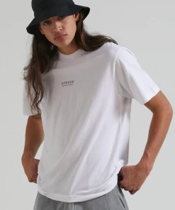 Clothing Afends Mens Credits - Recycled Retro T-Shirt - White