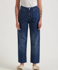 Clothing Afends Womens Shelby - Hemp Denim Wide Leg Jeans - Original Rinse