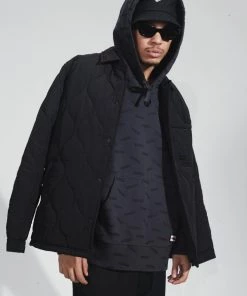 Afends Unisex Octave - Unisex Recycled Puffer Jacket - Black