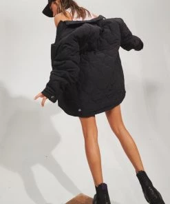 Afends Unisex Octave - Unisex Recycled Puffer Jacket - Black