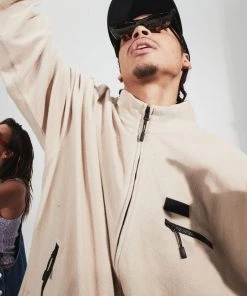 Clothing Afends Unisex Octave - Unisex Recycled Zip Up Jumper - Bone