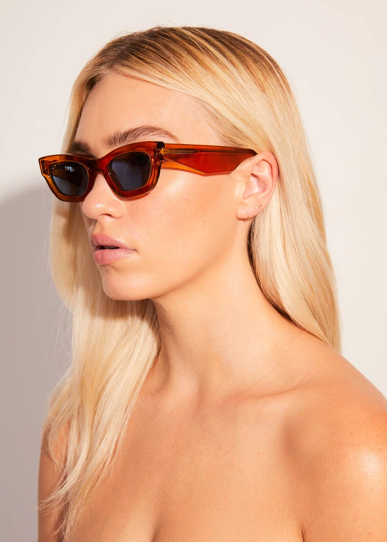 Afends Unisex Clementine - Sunglasses - Clear Orange 8 Afends Unisex Clementine - Sunglasses - Clear Orange