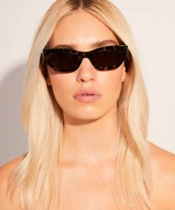 Afends Unisex Clementine - Sunglasses - Brown Shell Clothing