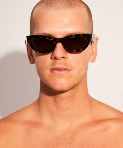 Afends Unisex Clementine - Sunglasses - Brown Shell Clothing