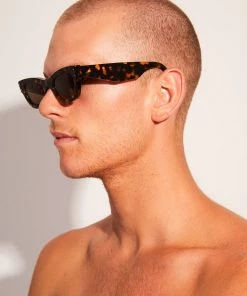 Afends Unisex Clementine - Sunglasses - Brown Shell Clothing