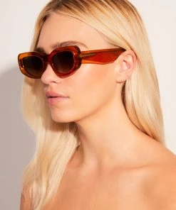 Clothing Afends Unisex Super Haze - Sunglasses - Clear Orange