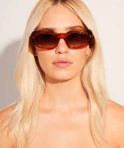 Clothing Afends Unisex Super Haze - Sunglasses - Clear Orange