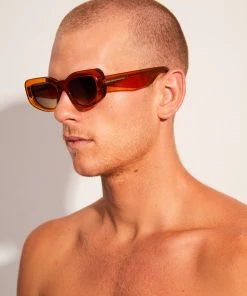 Clothing Afends Unisex Super Haze - Sunglasses - Clear Orange