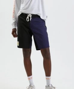 Clothing Afends Mens Reborn - Hemp Fixed Waist Boardshorts - Multi